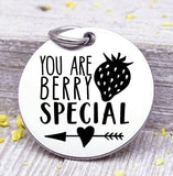 You are berry special, berry, special, berry charm, Steel charm 20mm very high quality..Perfect for DIY projects