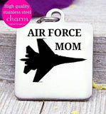 Air Force mom, air force, military mom, freedom, land of the free, boho, charm, Steel charm 20mm very high quality..Perfect for DIY projects