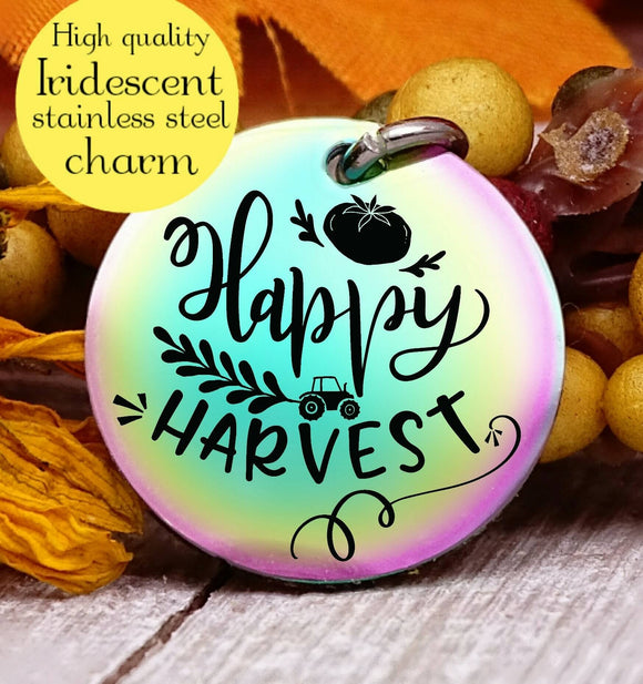 Happy harvest, harvest, happy fall, fall charm, fall, steel charm 20mm very high quality..Perfect for jewery making and other DIY projects