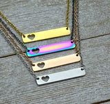 Stainless Steel Bar Necklace, name necklace, very high quality.Perfect for jewery making and other DIY projects