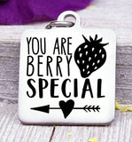 You are berry special, berry, special, berry charm, Steel charm 20mm very high quality..Perfect for DIY projects