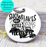 Snowflakes, snowflakes charm, heaven, christmas, christmas charm, Steel charm 20mm very high quality..Perfect for DIY projects