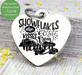 Snowflakes, snowflakes charm, heaven, christmas, christmas charm, Steel charm 20mm very high quality..Perfect for DIY projects