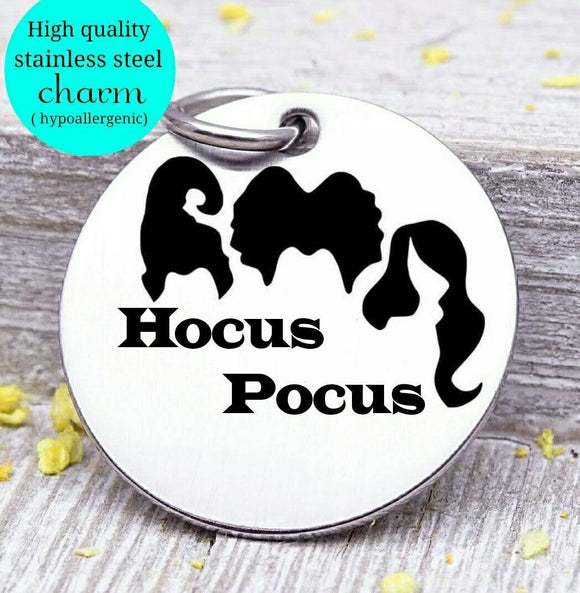 Hocus pocus, Sanderson, witch, witch charm, halloween charm, Steel charm 20mm very high quality..Perfect for DIY projects