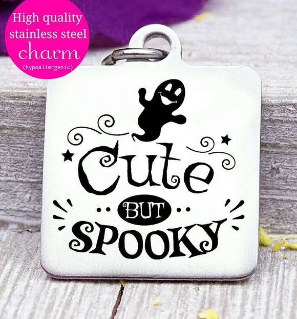 Cute but spooky, spooky, spooky charm, halloween, Steel charm 20mm very high quality..Perfect for DIY projects