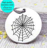 Spiderweb, Halloween, spiderweb charm, halloween charm, Steel charm 20mm very high quality..Perfect for DIY projects