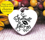 Football and Fall, Football charm, fall, fall charm, Steel charm 20mm very high quality..Perfect for DIY projects