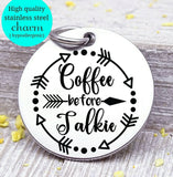 Coffee, coffee before talkie, coffee charm, l love coffee, Steel charm 20mm very high quality..Perfect for DIY projects