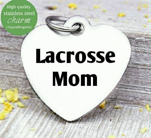 Lacrosse mom, lacrosse , lacrosse charm, sports, steel charm 20mm very high quality..Perfect for jewery making and other DIY projects