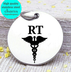 RT, RT charm, radiology tech, radiology, radiology charm, Steel charm 20mm very high quality..Perfect for DIY projects