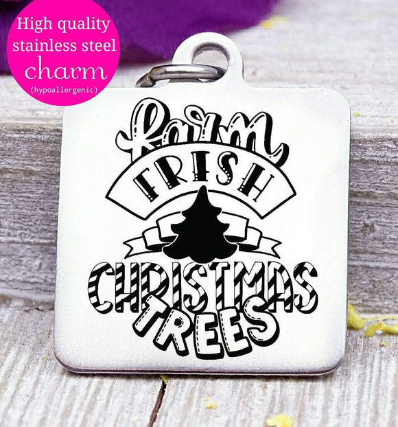 Christmas Tree, tree, fresh Christmas tree charm, christmas, christmas charm, Steel charm 20mm very high quality..Perfect for DIY projects