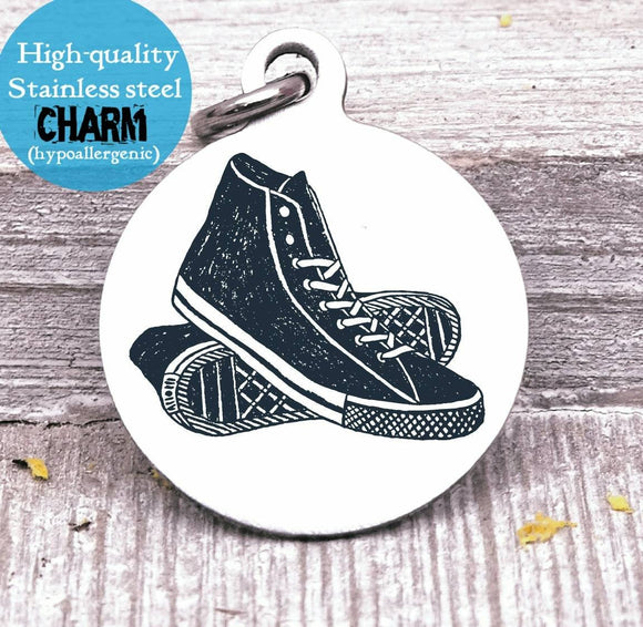 Sneakers, shows, shoe charms, Steel charm 20mm very high quality..Perfect for DIY projects
