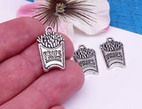 12 pc fries charm, fries, french fries, fry charm, wholesale charm, alloy charm