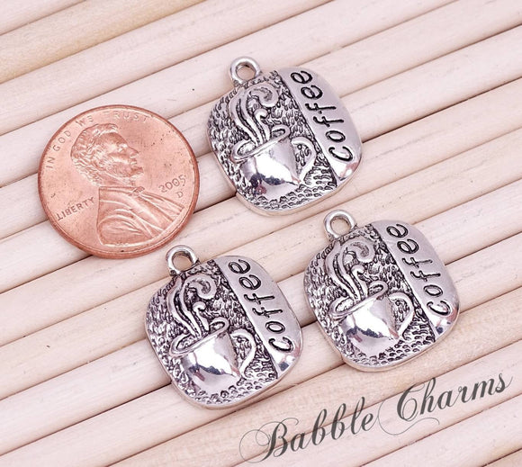 12 pc Coffee charm, coffee, coffee charm. Alloy charm, very high quality.Perfect for jewery making and other DIY projects