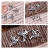 12 pc Humming Bird, Bird charms. Alloy charm ,very high quality.Perfect for jewery making and other DIY projects