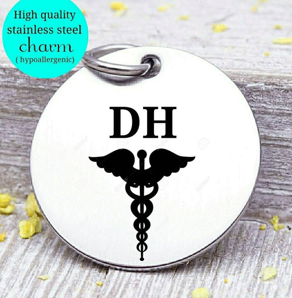 Dental Hygienist charm, Dental charm, profession charm, steel charm 20mm very high quality..Perfect for jewery making and other DIY projects