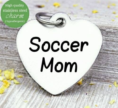 Soccer mom, Soccer , Soccer charm, mom charm, sports, steel charm 20mm very high quality..Perfect for jewery making and other DIY projects