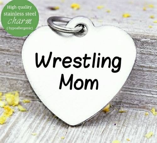 Wrestling mom, wrestling , wrestling charm, sports, steel charm 20mm very high quality..Perfect for jewery making and other DIY projects