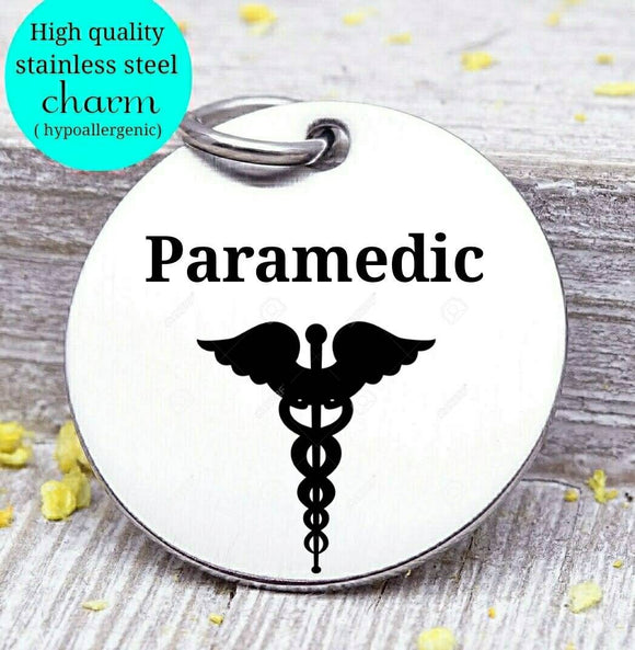 Paramedic, EMT, Medical technician  charm, emt, paramedic, emt charm, Steel 20mm very high quality..Perfect for DIY projects