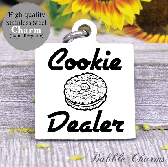 Cookie dealer, cookies, cookie charm, Steel charm 20mm very high quality..Perfect for DIY projects