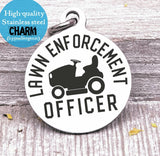 Dad charm, lawn enforcement, dad, dad charm, Father's day, Steel charm 20mm very high quality..Perfect for DIY projects