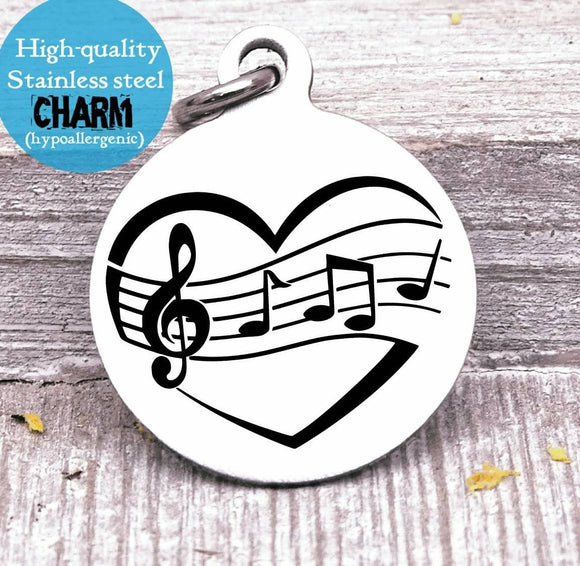 Music charm, music, treble clef, music charms, Steel charm 20mm very high quality..Perfect for DIY projects