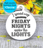 Football mom, sports mom, I love football, Friday night lights charm, Steel charm 20mm very high quality..Perfect for DIY projects