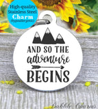 And so the Adventure begins, adventure charm, Steel charm 20mm very high quality..Perfect for DIY projects