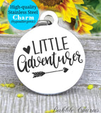 Little adventurer, adventure, love adventures, adventure charm, Steel charm 20mm very high quality..Perfect for DIY projects