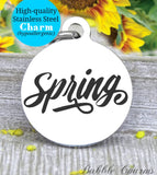 Spring, hello spring charm, spring, spring charm, Steel charm 20mm very high quality..Perfect for DIY projects