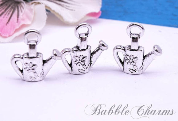 12 pc Flower can charm, flower charms. Watering can, Alloy charm ,very high quality.Perfect for jewery making and other DIY projects