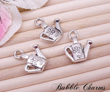 12 pc Flower can charm, flower charms. Watering can, Alloy charm ,very high quality.Perfect for jewery making and other DIY projects