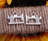 12 pc Sewing Machine charm, spool of thread, sewing charm, knitting, alloy charm, charm, charms