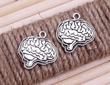 12 pc Brain, brain charm, psychology, brains charm, Charms, wholesale charm, alloy charm