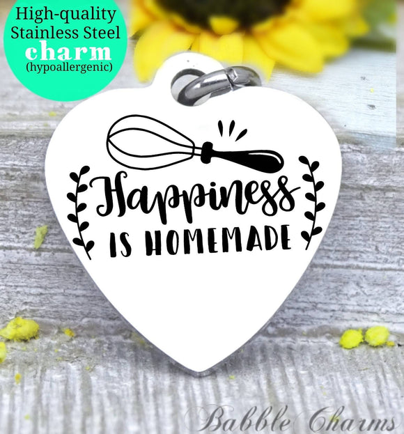 Happiness is homemade, happiness charm, family charm, charm, Steel charm 20mm very high quality..Perfect for DIY projects
