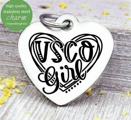 VSCO girl, VSCO charm, charm, Steel charm 20mm very high quality..Perfect for DIY projects