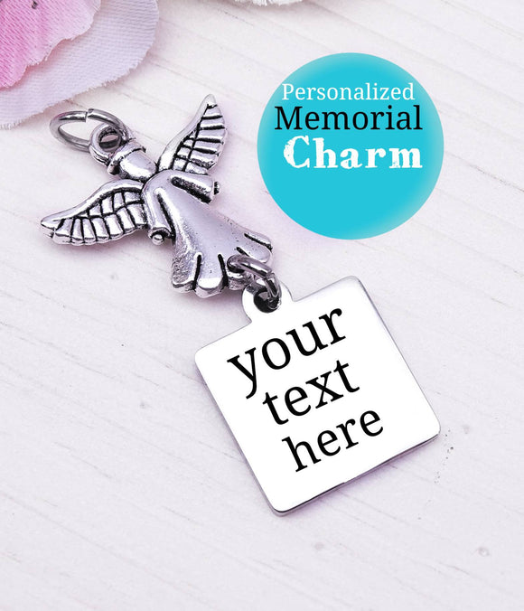 Memorial charm, piece of my heart is in heaven, loss, loss charm, Steel charm 20mm very high quality..Perfect for DIY projects