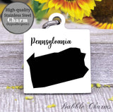 Pennsylvania charm, Pennsylvania, state, state charm, high quality..Perfect for DIY projects