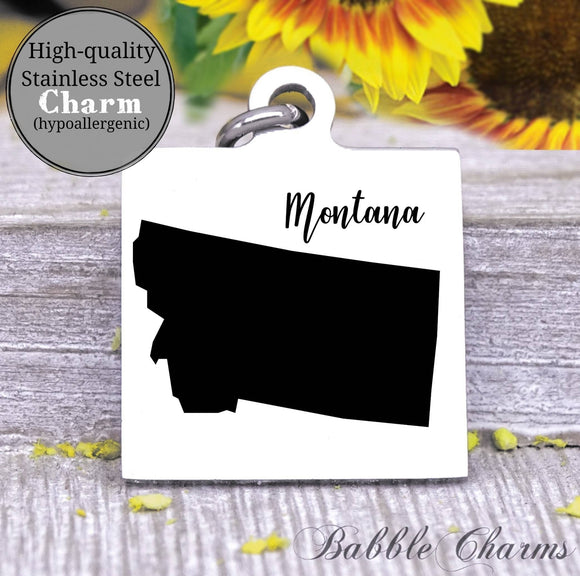 Montana charm, Montana, state, state charm, high quality..Perfect for DIY projects