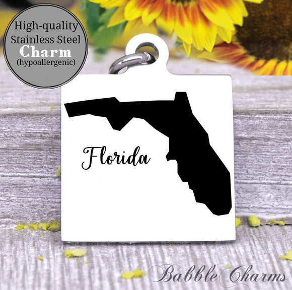 Florida charm, Florida, state, state charm, high quality..Perfect for DIY projects