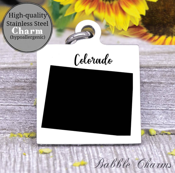 Colorado charm, Colorado, state, state charm, high quality..Perfect for DIY projects
