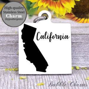 California charm, California, state, state charm, high quality..Perfect for DIY projects