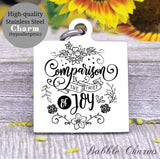 Comparison is the thief of joy, Joy, choose joy charm, Steel charm 20mm very high quality..Perfect for DIY projects