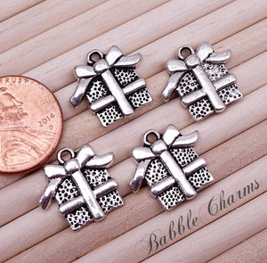 12 pc present charm, presents charm, gift charm, charms, Alloy charm,very high quality.Perfect for jewery making and other DIY projects