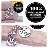 Love to swim, swimmer, swimmer charm, love to swim charm, swimming charm, swim charm, Charms, wholesale charm, alloy charm