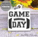 Game day, sports, I love game day, game day charm, Steel charm 20mm very high quality..Perfect for DIY projects