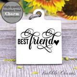 Best Friend, bff, best friend charm, Steel charm 20mm very high quality..Perfect for DIY projects