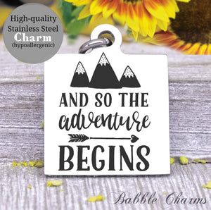 And so the Adventure begins, adventure charm, Steel charm 20mm very high quality..Perfect for DIY projects