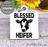 Blessed Heifer, heifer harm, cow, cow charm, Steel charm 20mm very high quality..Perfect for DIY projects