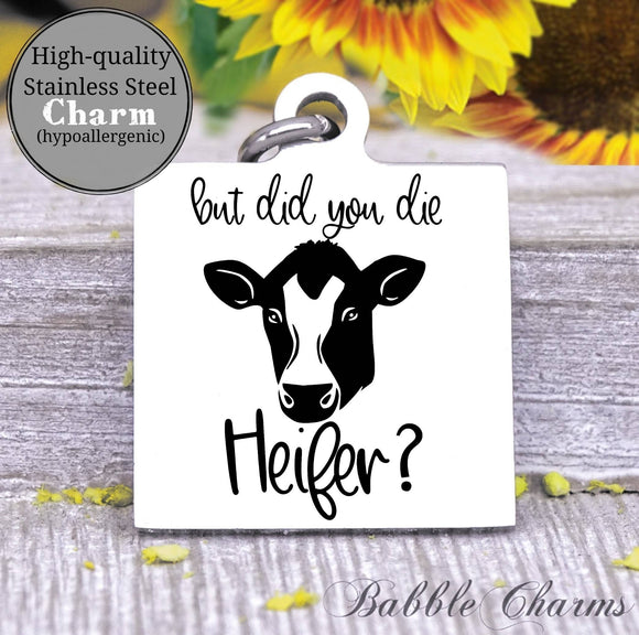 But did you die, heifer harm, cow, cow charm, Steel charm 20mm very high quality..Perfect for DIY projects
